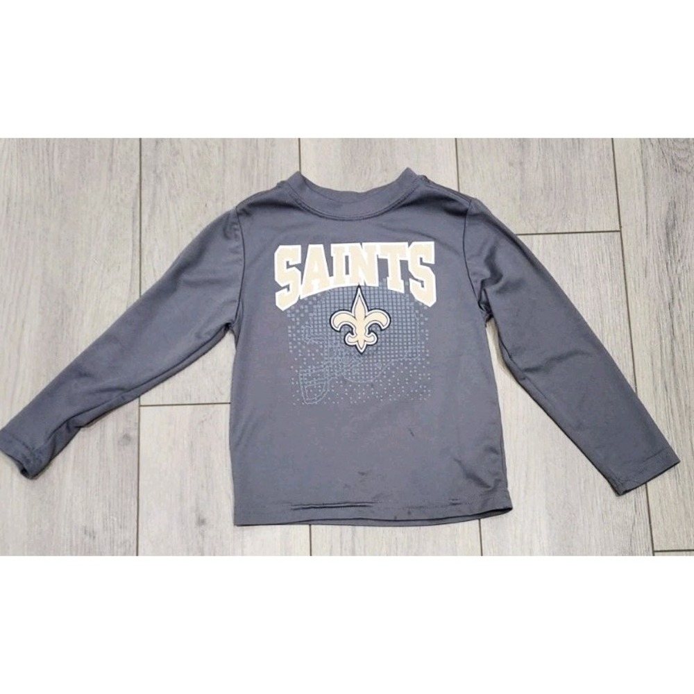 NFL New Orleans Saints Longsleeve Dri-fit Toddler Shirt Size‎ 3T  Team Apparel